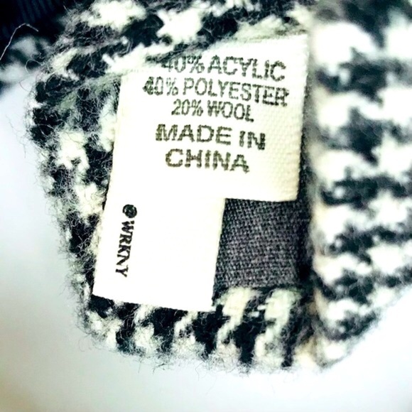 New! WRK 2 Neck Tie Bundle Silk Wool Blue Black White Houndstooth Plaid - Picture 7 of 7